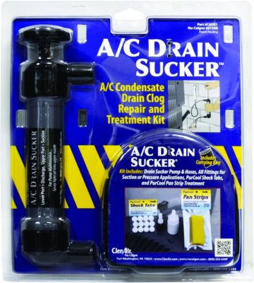 A/C Drain Sucker, Condensate Drain Clog Repair and Treatment Kit