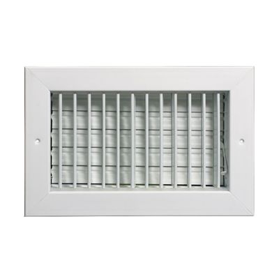 Aluminum Vertical Sidewall Grille Multi-Shutter 16" x 6" White