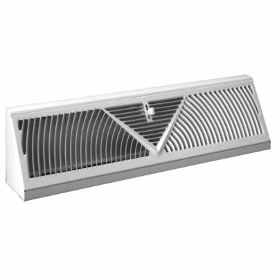 18" White Baseboard Grille