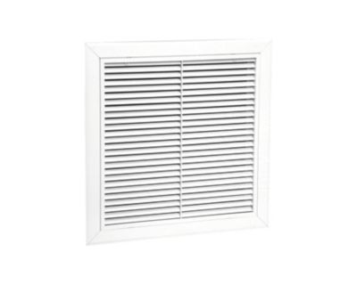 20" x 20" White Aluminum Return Air Filter Grille, 45-Degree Fixed Blade