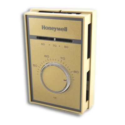 Thermostat with Thermometer Locking Cover and Range Stops. Horizontal/Vertical