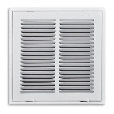 12" x 12" White Return Air Filter Grille with Removable Face