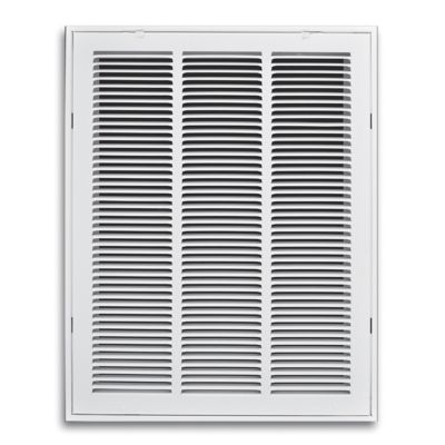 16" x 25" White Return Air Filter Grille with Removable Face