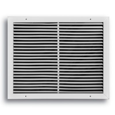 10" x 10" White Steel Fixed Bar Return Air Grille