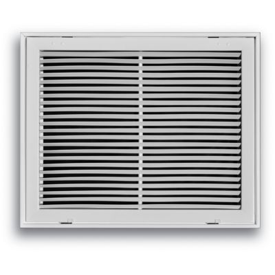 12" x 12" White Steel Fixed Bar Return Air Filter Grille