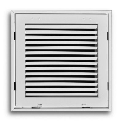 16" x 16" White Steel Fixed Bar Return Air Filter Grille