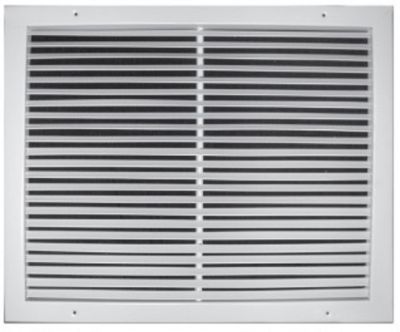 10" x 10" White Aluminum Fixed Bar Return Air Grille